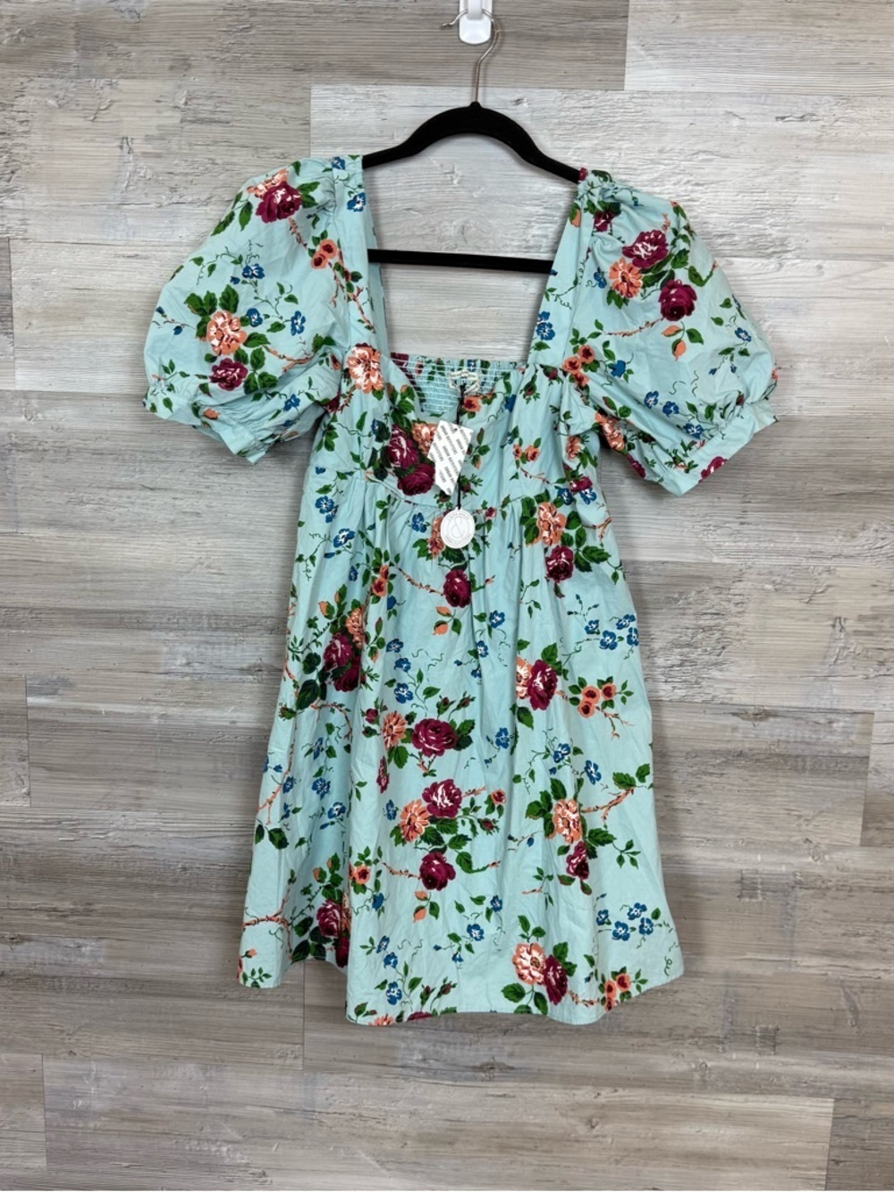 Laura Ashley x Urban Outfitters Floral Puff Sleeve Mini Dress - Picture 1 of 11